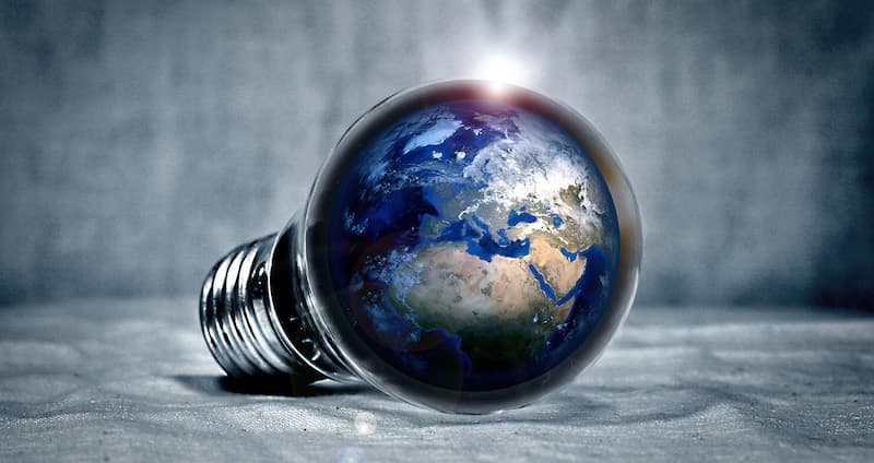 Jorden i en glödlampa