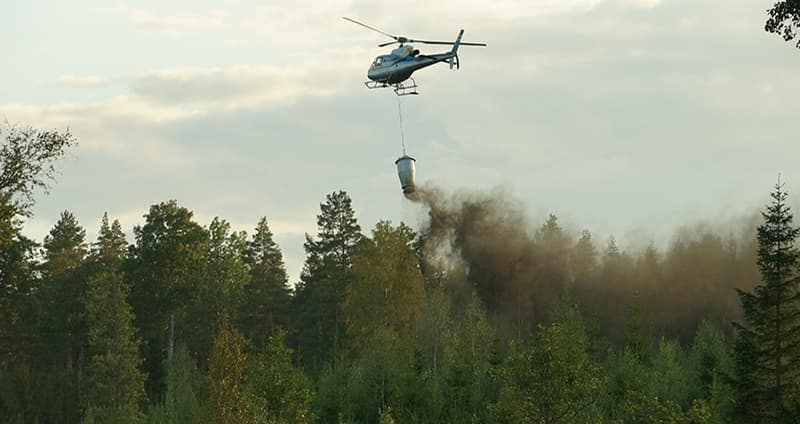 Askspridning helikopter